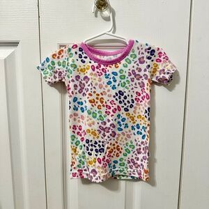 Little Sleepies rainbow cheetah 12-18m two piece set